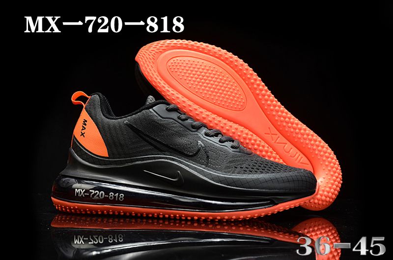 2020 Women Nike Air Max 720-818 Black Orange Shoes
